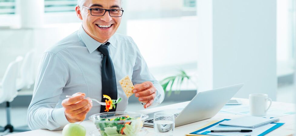 A man on a diet due to prostatitis