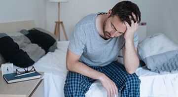 A man has prostate problems